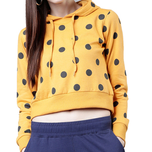 Sudadera con Capucha Corta para Mujer, Sublimación Vibrante, Estampado Completo, Felpa Ecológica, Ropa Deportiva Urbana, Logotipo Frontal, Temporada de Otoño - Product Image 1