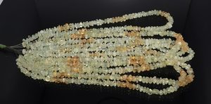 ลูกปัดเพรนไนต์ดิบสีเขียวขนาด 6-7 มม. แบบเรียบขัดเงา ลูกปัดพลอยเพรนไนต์ขนาด 16 นิ้ว ลูกปัดเพรนไนต์สีเขียวแบบเม็ดหลวม - Product Image 4