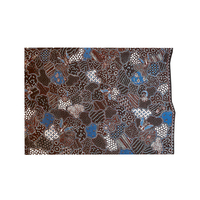 Kain Katun Ramah Lingkungan Batik Tulis Indonesia Buatan Tangan dengan Motif Tradisional Sekar Jagad Klasik Sogan untuk Dekorasi Rumah.