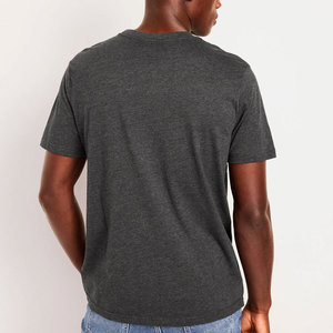 Custom Wholesale Men's 100% Cotton Formal O-Neck <b>Short</b> <b>Sleeve</b> Loose Fit Patterned T-Shirt with Anti-Pilling 230g Fabric - Product Image 6