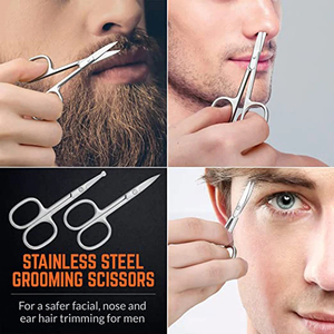Professional Sharp <b>Barber</b> Scissors Stainless Steel Curved <b>Blade</b> Right-Handed Hair Cutting Shears For Superb Slide Trimming - Product Image 6
