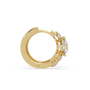 Luxury Hoop <b>Huggie</b> Earrings IGI Certified Round Brilliant Cut Lab Grown Diamond Earrings Anniversary Gifts Women's Fine Jewelry - Product Image 4