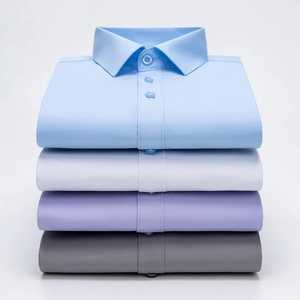 เสื้อเชิ้ตแขนสั้นผ้าฝ้ายแท้ 100% ทรงเข้ารูปสำหรับผู้ชาย ระบายอากาศได้ดี ผ้าทวิลล์ แฟชั่นฤดูร้อน สวมใส่สบายๆ รับผลิตตามแบบ (OEM) ส่งออก กระดุมทรงแตร - Product Image 3