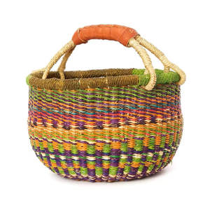 Panier Bolga en paille écologique, fait à la main, en matériau naturel de jonc de mer, organisateur de rangement, durable, vente en gros du Vietnam - Product Image 6