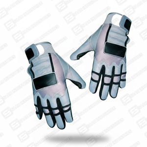 ถุงมือตีเบสบอลซอฟต์บอลมืออาชีพขายดี หนังวัวแท้ สีเทาดำ ผสมผสานสีสัน  สำหรับฝึกซ้อมเบสบอลแบบกำหนดเอง - Product Image 2