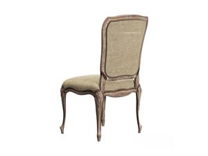 Chaise de salle à manger Denar en bois massif, style farmhouse, avec assise rembourrée, beige antique, pour salon, villa, hôtel - Product Image 4