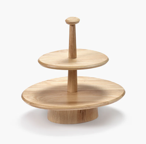 Wood <b>Cake</b> Stand Tableware <b>Decoration</b> 2 Tier Display Stand for Hotels & Restaurant <b>Supplies</b> - Product Image 1