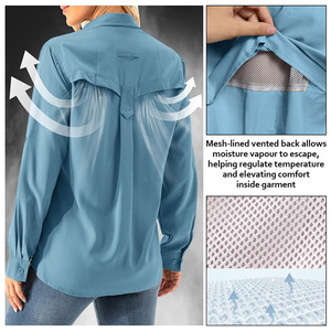 เสื้อตกปลาแบบใหม่ ทรงพอดีตัว ระบายอากาศได้ดี เป็นมิตรกับสิ่งแวดล้อม คุณภาพสูง เสื้อคลุมสำหรับผู้หญิง - Product Image 6