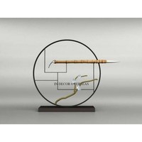 Nouvelle Arrivée : Sculpture en Laiton Géométrique Abstraite Faite à la Main, Décoration Art Déco Tendance pour Table de Salon