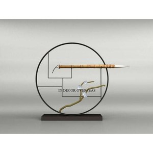 Nouvelle Arrivée : Sculpture en Laiton Géométrique Abstraite Faite à la Main, Décoration Art Déco Tendance pour Table de Salon - Product Image 2