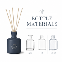 Diffuseur de parfum personnalisé bleu mat lavande 100 ml, marque privée, parfum d'ambiance, bâtonnets en rotin, OEM, écologique, non toxique