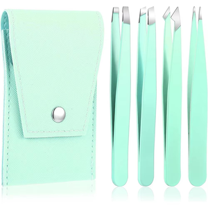 Juego de Pinzas de Acero Profesionales al por Mayor con Punta Inclinada para Dar Forma a las Cejas - Duraderas y Reutilizables con Logotipo Personalizado - Product Image 1