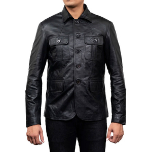 Veste en cuir pour homme sur mesure, dernier design, prix compétitif, vente exceptionnelle, votre propre logo, nouveau style, vestes en cuir pour homme - Product Image 3
