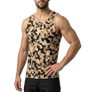 Wholesale Price Men's Camo Sport Tank Tops Moisture Wicking Training Vest Custom Sublimation Print Gym Fitness Wear Tank Tops - Product Image 6