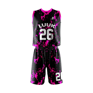 Conjunto de Uniforme de Baloncesto Personalizado con Camisetas y Pantalones Cortos Sublimados Ligeros para Campamentos de Entrenamiento y Academias - Product Image 4
