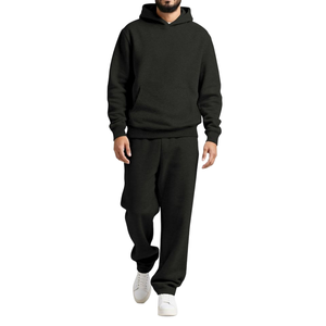 Conjunto de Chándal de Felpa Francesa con Capucha y Lavado Ácido de Alta Calidad para Hombre, Personalizado, de Gran Peso y Talla Grande - Product Image 3