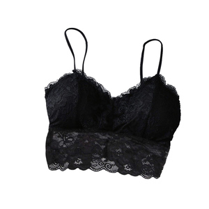 Seamless Organic Cotton Lace Floral Bralette for Women with Light Padding Breathable Viscose Blend Summer Comfort - Product Image 1