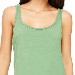 Débardeur de fitness sur mesure pour femme, couleur unie, longueur standard, style décontracté, service OEM, 100 % coton respirant - Product Image 4