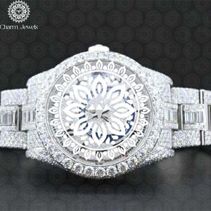 Reloj de Lujo Charm_Jewels de Acero Inoxidable con Incrustaciones de Diamantes, Movimiento de Cuarzo Analógico, Caja Redonda de 38 mm, Reloj de Moda para Mujer - Product Image 1