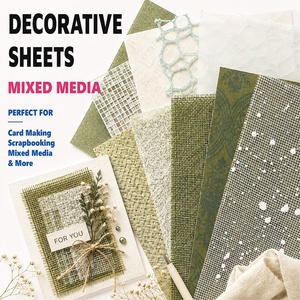 Feuilles décoratives A5 vertes en papier spécial médiathéque, faites à la main pour la création artisanale DIY, le scrapbooking, la fabrication de cartes, le journalisation et la découpe. - Product Image 1