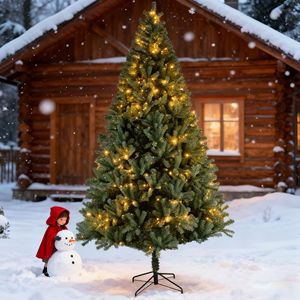 9 Ft Artificial Christmas Tree with 2580 Mixed <b>Branch</b> Tips and 500 LED <b>Lights</b> - Product Image 6