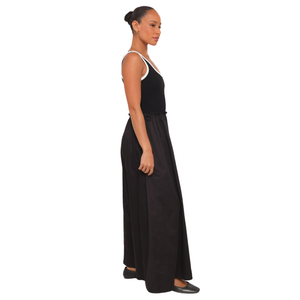 Vestido largo de mujer con manga corta, estilo línea A, para la playa - Product Image 3