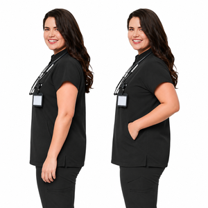 Blouse de travail personnalisée unisexe en coton tricoté et polyester, blouses de laboratoire pour médecins, manches longues, hiver, usage hospitalier et expérimental - Product Image 4