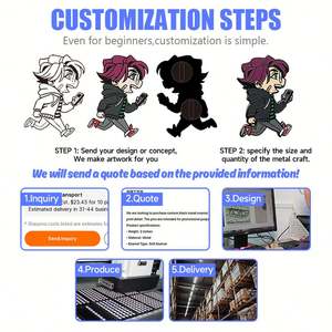 Pins Magnéticos de Mariposa con Luz LED 3D de Acero Inoxidable y Esmalte Suave Personalizados por el Fabricante, los Más Vendidos, para Gorras de Béisbol - Product Image 3