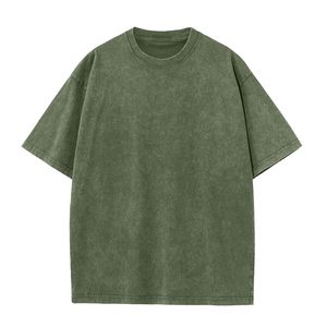 T-shirts vierges 100 % coton épais, blancs unis, personnalisables, pour hommes, coupe oversize, col rond, prix de gros - Product Image 4