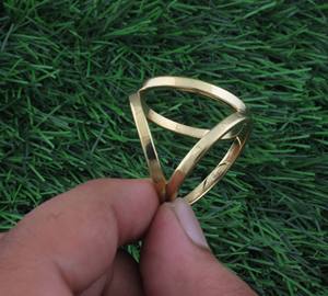 Anillo de Boda Solitario Chapado en Oro, Minimalista, Hecho a Mano, Clásico, Bohemio, con Turquesa en Engaste de Plata de Ley 925, Certificado - Product Image 2