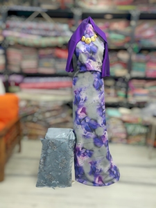 ชุดเดรสผ้าทวิลล์ลายดิรัก แจ็คการ์ด สีส้มคอรัลสไตล์เยอรมัน พร้อมลายพิมพ์นามธรรมสีเทอร์ควอยซ์ |   ชุดงานเลี้ยงและโอกาสพิเศษสไตล์โซมาลี - Product Image 5