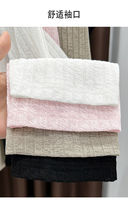 Damen-Strickpullover mit Bootsausschnitt und langen Ärmeln, kurz geschnitten, schmal geschnitten, strukturiert, leicht und dünn, als Basis-Oberteil tragbar