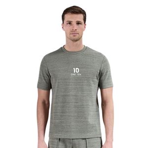 T-shirt Homme en Maille Côtelée Texturée à Manches Courtes Col Rond Coupe Slim Décontractée Respirant Extensible Léger Vêtements Personnalisés Vente en Gros Homme - Product Image 1