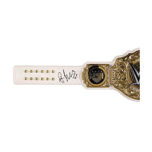 Ceinture de champion WWE en cuir véritable blanc, ceinture de titre de lutte - Product Image 2