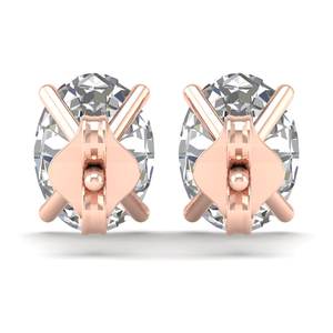 REYES Classic Design 14K Solid Gold 2.14 Carat Lab Grown Diamond Screw Back Stud <b>Earrings</b> For Women Daily Wear <b>Fine</b> Jewelry - Product Image 4