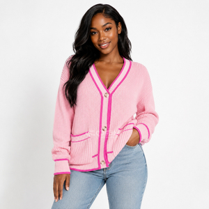 Cardigan tricoté respirant à manches longues Cosh International Sisterhood pour l'hiver – Pull sans couture pour sororité - Product Image 1