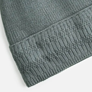 Bonnet tricoté unisexe, couleur unie, bonnet d'hiver, 100% acrylique, couvre-chef décontracté pour l'extérieur, pour adultes, 56-58 cm - Product Image 6
