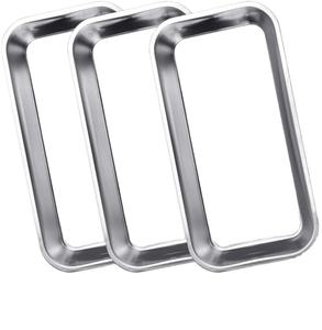 Paquete de 3 Bandejas Médicas Manuales de Acero Inoxidable, Bandejas Rectangulares de Laboratorio, Bandeja Pequeña para Instrumentos, Certificación CE, 1 Año de Garantía - Product Image 6