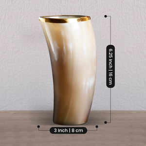 Taza de Cuerno Natural con Asa de Latón, Hecha a Mano, para Beber, Taza Artesanal de Cuerno Natural para Café, Cerveza, Estilo Vikingo Medieval - Product Image 5