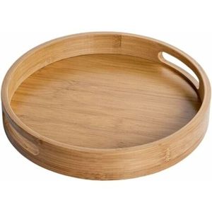 Luxury Black Walnut Wood Serving Tray with Gold <b>T</b>-<b>Bar</b> Handles - Rounded Corner Timber Platter - Product Image 2