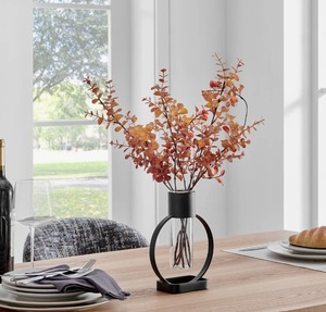 Elegant Metal Table Vase Handmade Floral Display Vase for Dining Table and <b>Shelf</b> Decor At Best Price - Product Image 2
