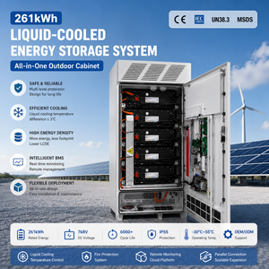 Armoire de <span class=keywords><strong>stockage</strong></span> d'énergie BESS LiFePO4 refroidie par liquide 261 kWh 832 V, système de <span class=keywords><strong>stockage</strong></span> d'énergie 125 kW pour usage commercial et industriel - Product Image 1