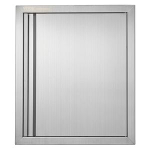 Porta Singola per Cucina Esterna in Acciaio Inox 18L x 21A Pollici, Porta di Accesso BBQ a Incasso Verticale a Muro per Stoccaggio - Product Image 1