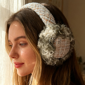 Knitted Headband Ear Muffs for <b>Women</b> Black Fuzzy Winter <b>Earmuffs</b> Warm Cozy Outdoor Accessories - Product Image 5