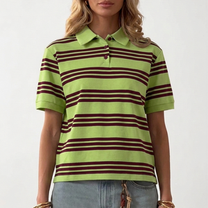 Camiseta Polo Flexible y Elegante de Manga Corta, Estilo Moderno para Actividades al Aire Libre, Camiseta Polo de Verano - Product Image 1