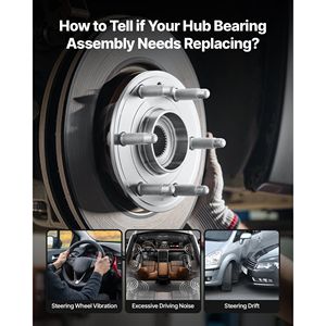Ensemble de moyeu de roulement de roue avant/arrière de qualité supérieure pour utilitaire sportif Chevy, compatible avec Buick Enclave 2016-2017, version Confort Cuir Sport - Product Image 6