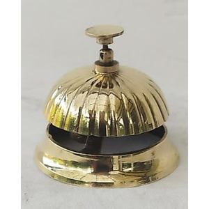 Campana de Escritorio de Latón Antiguo Ornamentada, Diseño Floral Hecho a Mano, Campana de Recepción para Hotel, Restaurante y Estilo Victoriano - Product Image 4