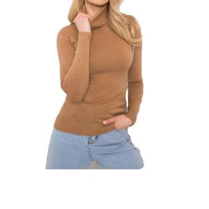 T-shirt à manches longues personnalisé pour femmes décontracté grande taille col roulé vintage uni solide broderie printemps haut vente fabriqué au Bangladesh - Product Image 1