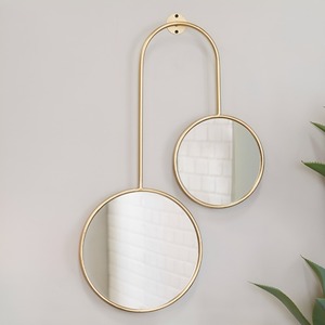 Nordic Wall Mounted Metal Wire Gold <b>Framed</b> <b>Mirror</b> <b>Mirrors</b> Decorated Living Room India <b>Mirror</b> Factory Artisan Home Decor - Product Image 3