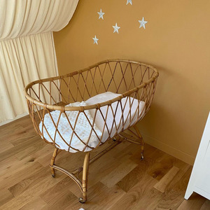 Nuevas Colecciones 2026, Cunas de Ratán para Bebé, Se Aceptan Pedidos OEM y ODM, Cuna Hecha a Mano con Colchón Suave, Venta al Por Mayor desde Vietnam - Product Image 3